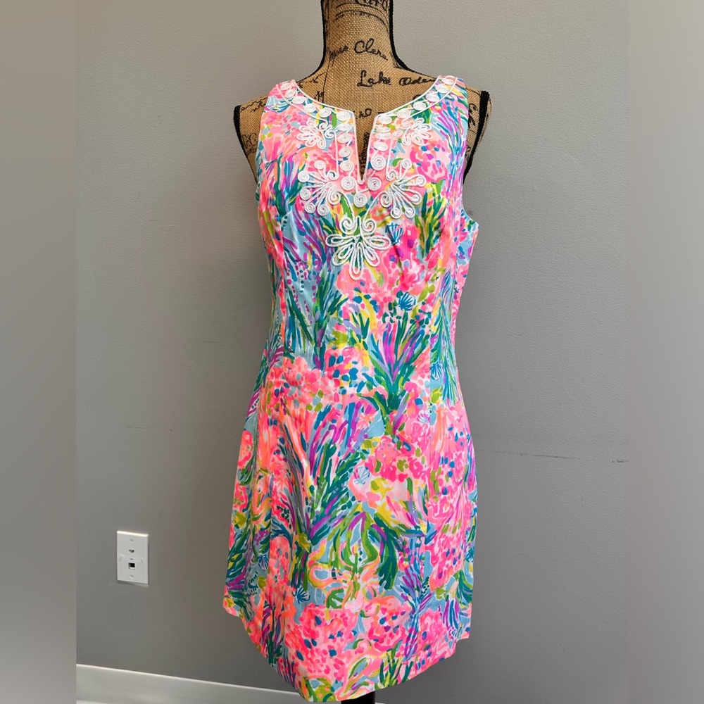 Lilly Pulitzer Gabby Shift Dress IN  - Multi Fan Sea Pants